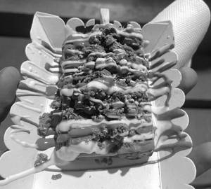 Triple chocolate waffle
