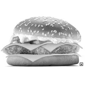 Crispy Chicken Triple Cheese Burger.