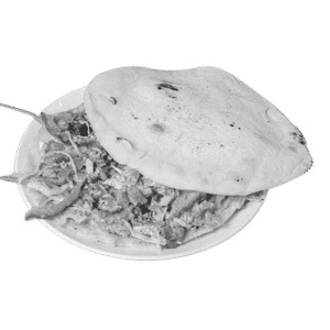 Parotta plate shawarma