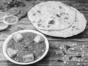 5 butter tava roti with mater paner 