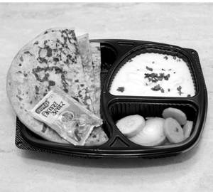 2 Pc Aloo Pyaz Paratha With Curd + Pickles