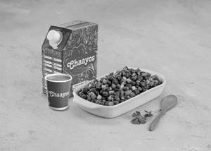 Desi chai with Kala Chana Chaat