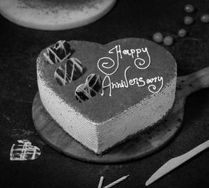 Eggless Red Velvet Heart Cake