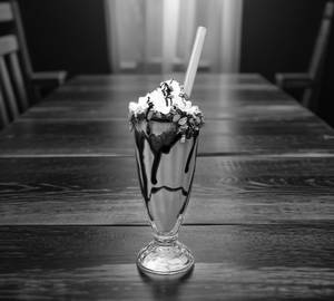 Cold coffee with ice cream