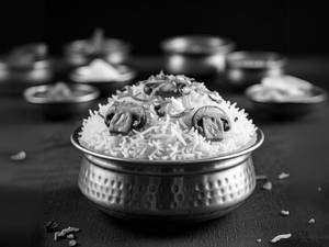 Zafrani Mushroom Dum Biryani