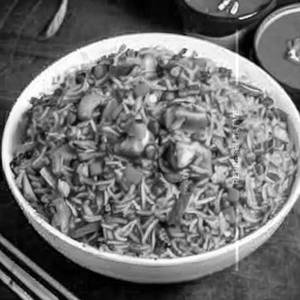 Veg Mushroom Manchurian Fried Rice