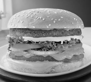 Double cheese dable aloo tikki burger
