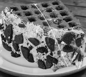 Pink Oreo Crunch Waffle