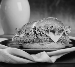 Chicken cheese makhane  burger
