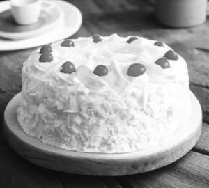 White Forest  Eggless Cake