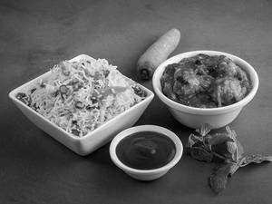 Vegetable Fried Rice With Gobhi Manchurian