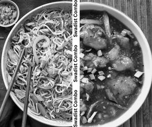 Chicken Hakka Noodles+chilli Chicken(half)
