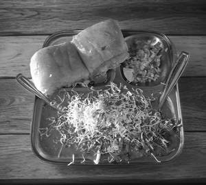 Cheese pav bhaji