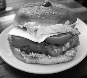 Paneer & cheese burger