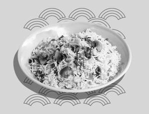 Corn Spinach Mushroom Fried Rice Veg