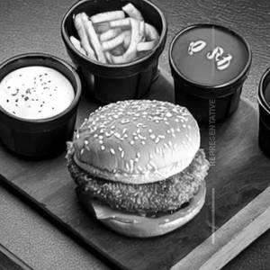 Special BBQ cheesy juicy chicken burger