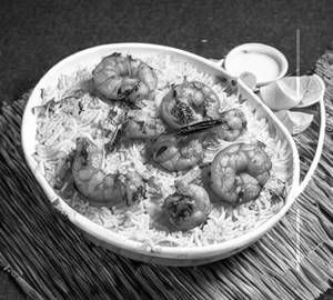 Prawn biriyani