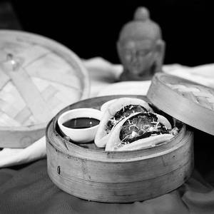 Baked Hoisin Eggplant Bao [1 Piece, 100 grams]