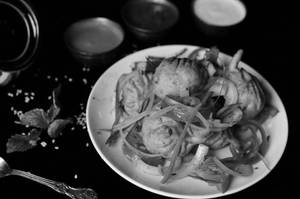 Mutton Momo Sadeko