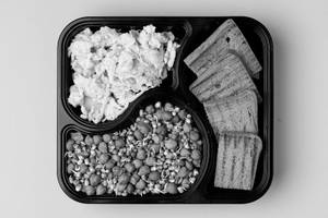 Eggs + Sprouts Salad + Toast Of Your Choice