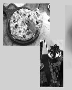 Veggie Masterpiece Pizza + Brownie Shake