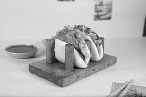 Raw Papaya Crispy Patty Bao