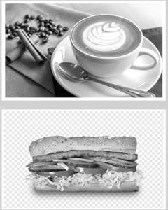 Cappuccino (reg) + Sandwich Combo