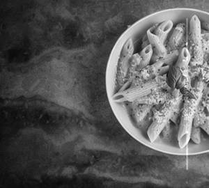 Pasta in pink sauce