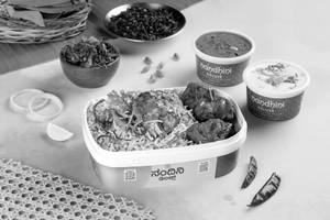 Andhra Mutton Biryani With Chicken Kebab Box