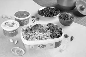 Andhra Mutton Biryani With Mutton Fry Box