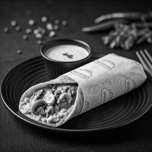 Malai Mushroom Kathi Roll
