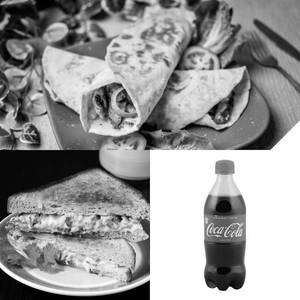 2 Chicken Shawarma + Chicken Sandwich + Coke 250ML