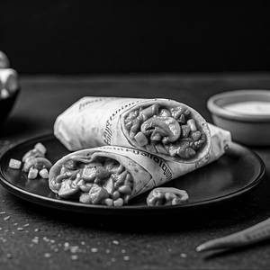 Chili Mushroom Kathi Roll