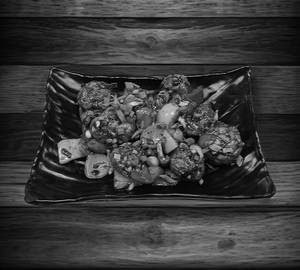 Golden Fried Baby Corn & Mushroom Salt Pepper