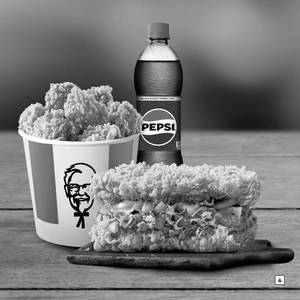 Double Down Burger & Popcorn Meal
