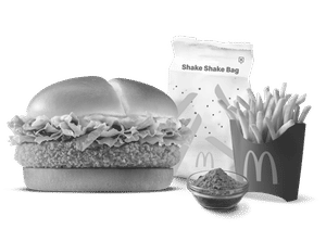Crispy Veggie Burger + Piri Piri Fries (M)