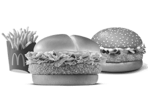 Crispy Veggie Burger + McVeggie Burger + Fries (M).