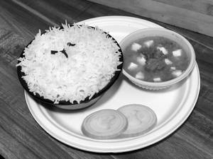 Chawal with Paneer Sabji