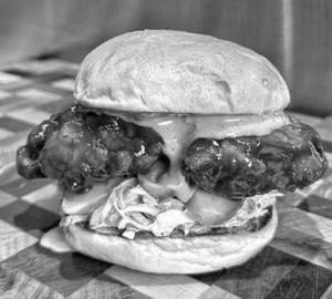 Hot fried chicken burger