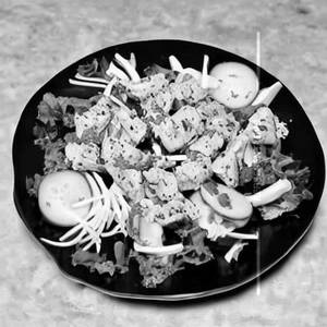 B&W Paper Chicken Salad