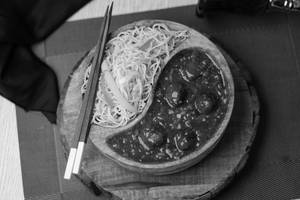 Veg Manchurian Gravy + Veg Fried Rice / Hakka Noodles