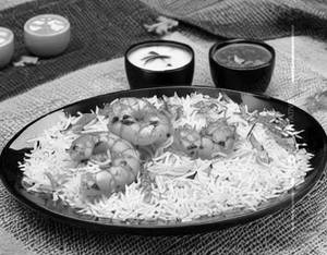 Prawn biryani