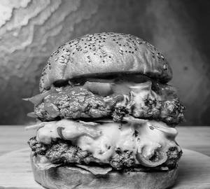 Spicy double smash beef burger