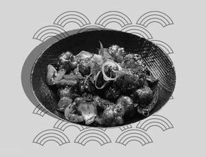 Prik Thai Dum - Prawns