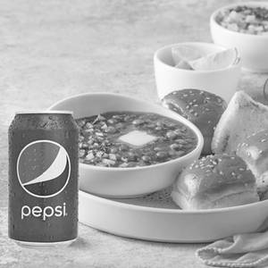 Pao Bhaji with Pepsi Can