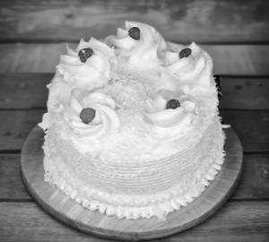 Eggless White Forest Cake