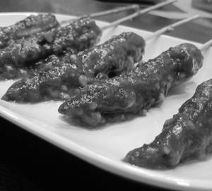 Peanut Butter Satay Baby Corn