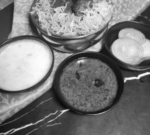 Roasted chicken biriyani