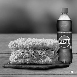 Double Down Burger & Pepsi