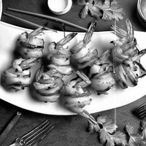Bacon Wrapped Prawns        